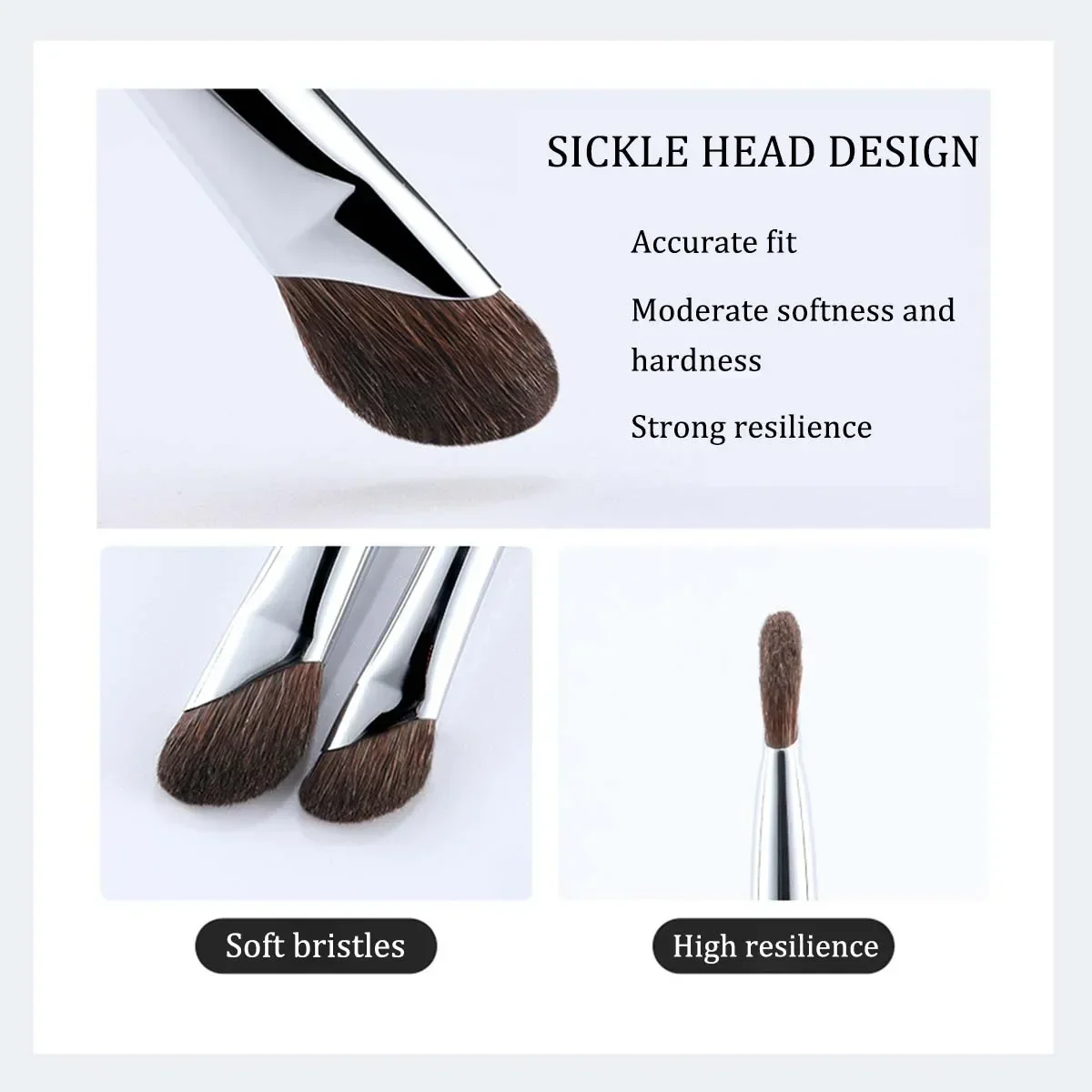3D Contour Nose Shadow Brush - Angled Eyeliner Wand, Portable travel,Highlighter Makeup Brush,Beginner Professional Makeup Tools - Image 5