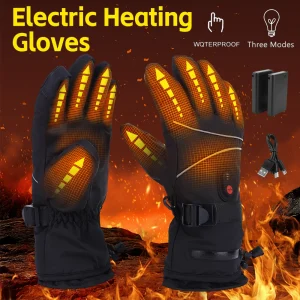 3Gear Men Heated Gloves Rechargeable Winter Thermal Gloves With Heating Motorcycle Touchscreen Electric Heating Gloves Ski Glove