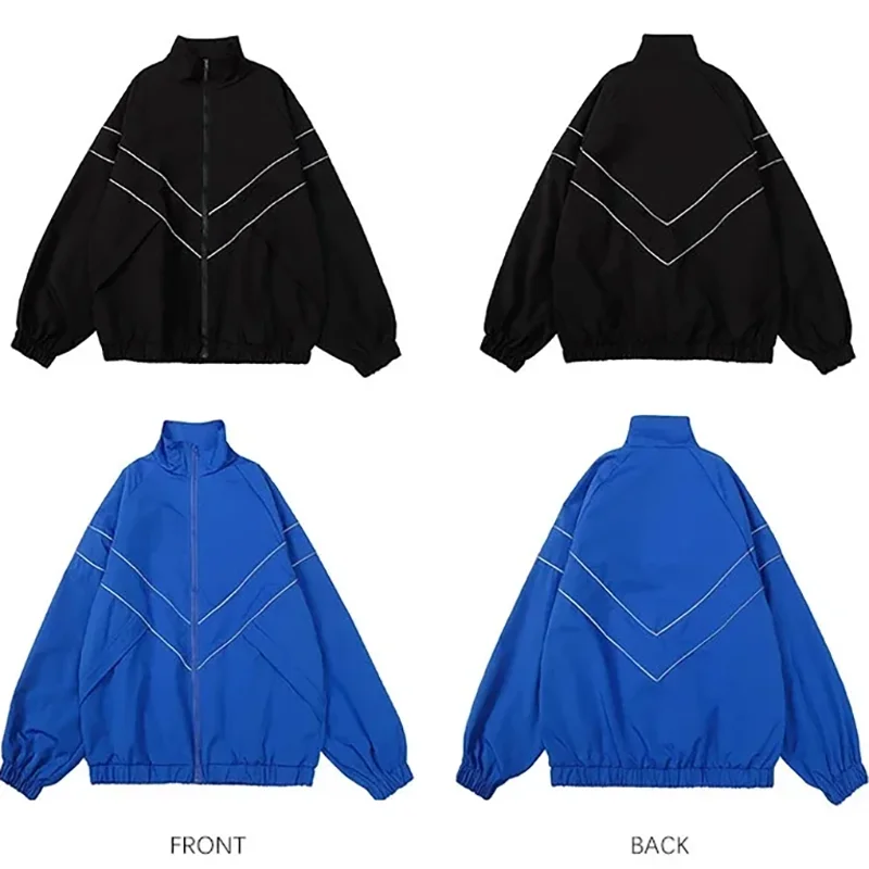 3M Reflect Functional Jacket Men Black Windbreaker Coats Spring Autumn Outdoor Windproof Waterproof Night Riding Zipper Jackets - Image 4