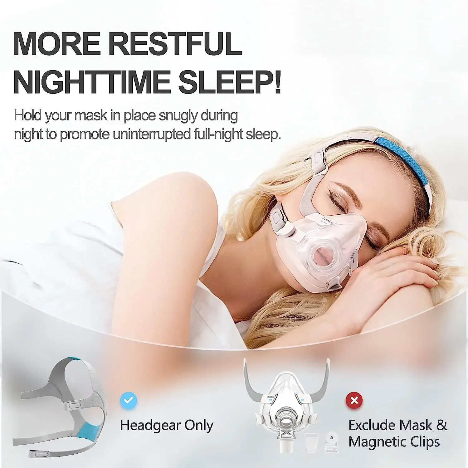 3Pcs Unisex Soft Comfortable CPAP Headgear Replacement Strap for AirFit N20 AirTouch N20 F20 Sleep Therapy Accessory - Image 6