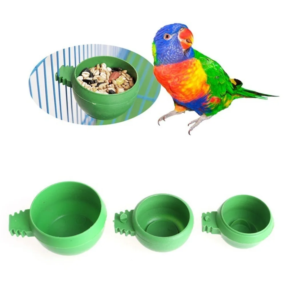 3Pcs/Set Parrot Mini Water Bowl bird food bowl bird food box food jar birdcage universal wire cage feed box bird supplies - Image 3