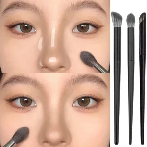 3pcs Professional Nose Shadow Brush Eye Angled Contour Sickle-shaped Makeup Brushes Beauty Cosmetic Blending Concealer Tool
