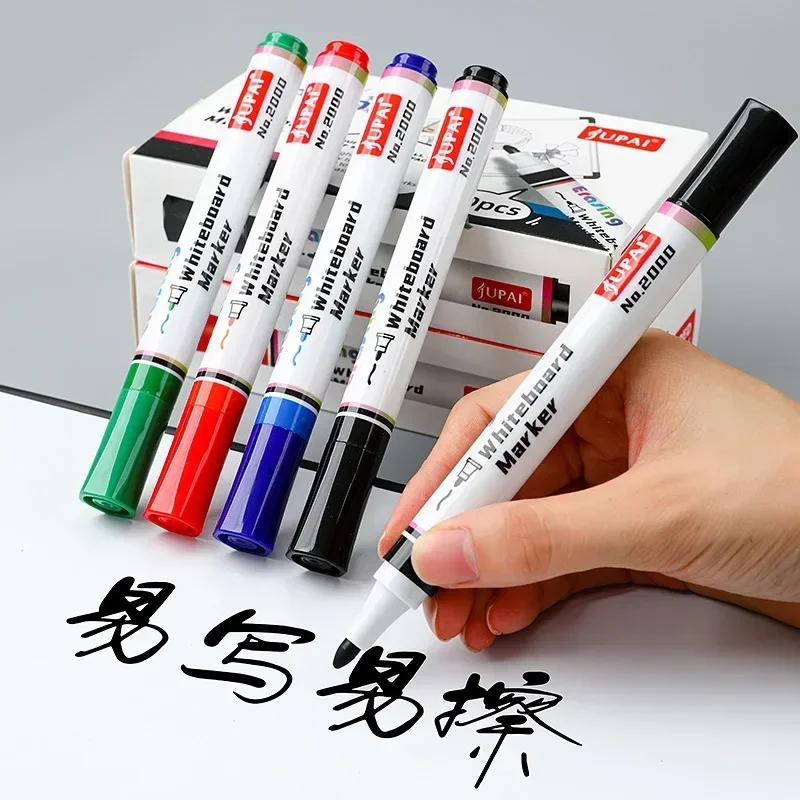 4 Colors Dry Erase Whiteboard Marker Pen Blackboard Erasable Chalk Pens Low Odor White Board Markers Office School Stationery - Image 2