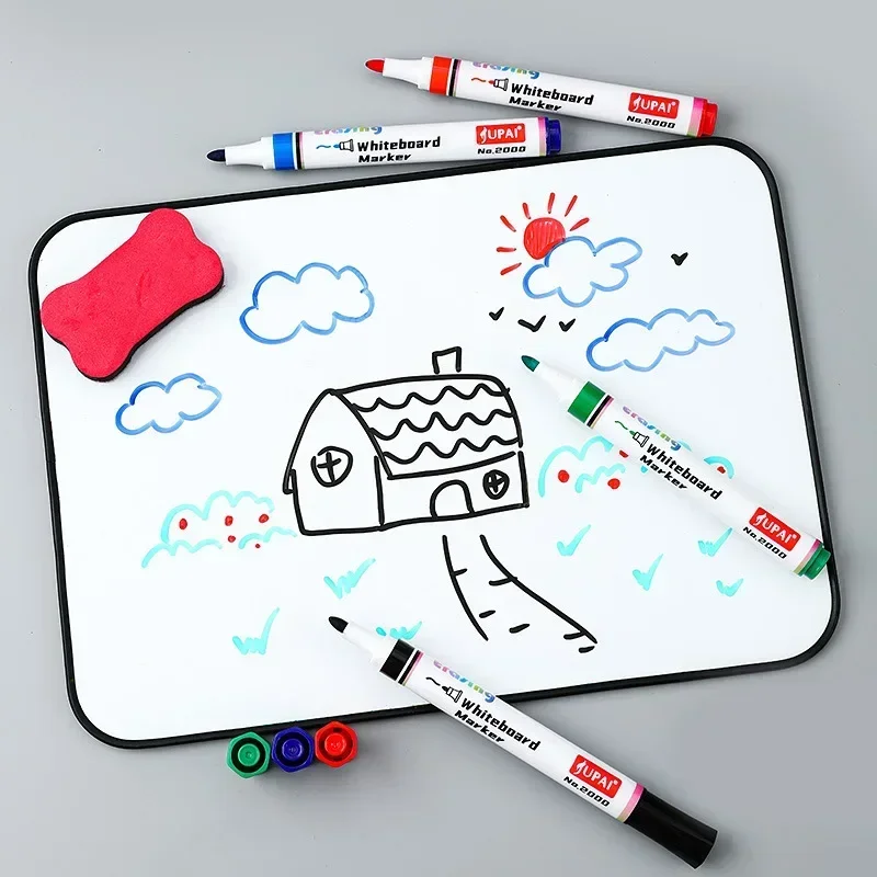 4 Colors Dry Erase Whiteboard Marker Pen Blackboard Erasable Chalk Pens Low Odor White Board Markers Office School Stationery - Image 4
