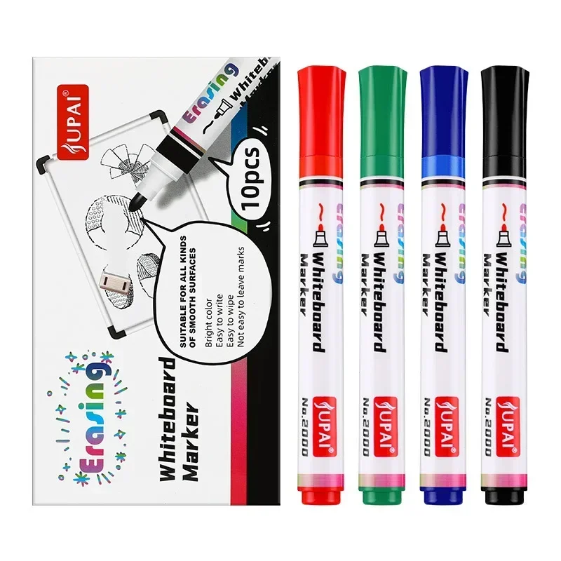 4 Colors Dry Erase Whiteboard Marker Pen Blackboard Erasable Chalk Pens Low Odor White Board Markers Office School Stationery - Image 5