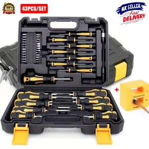 43pcs Magnetic Screwdrivers Set with Case Heavy Duty Chrome Vanadium Steel Magnetic Tips Screwdriver Hand Tools