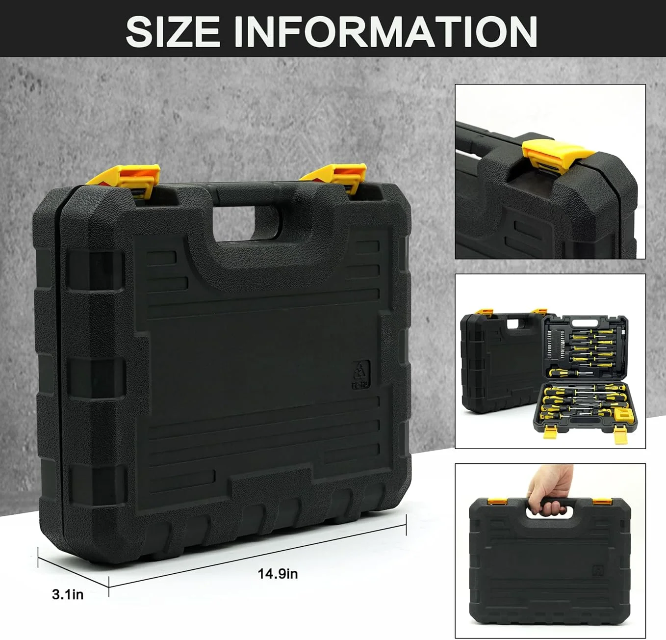 43pcs Magnetic Screwdrivers Set with Case Heavy Duty Chrome Vanadium Steel Magnetic Tips Screwdriver Hand Tools - Image 5