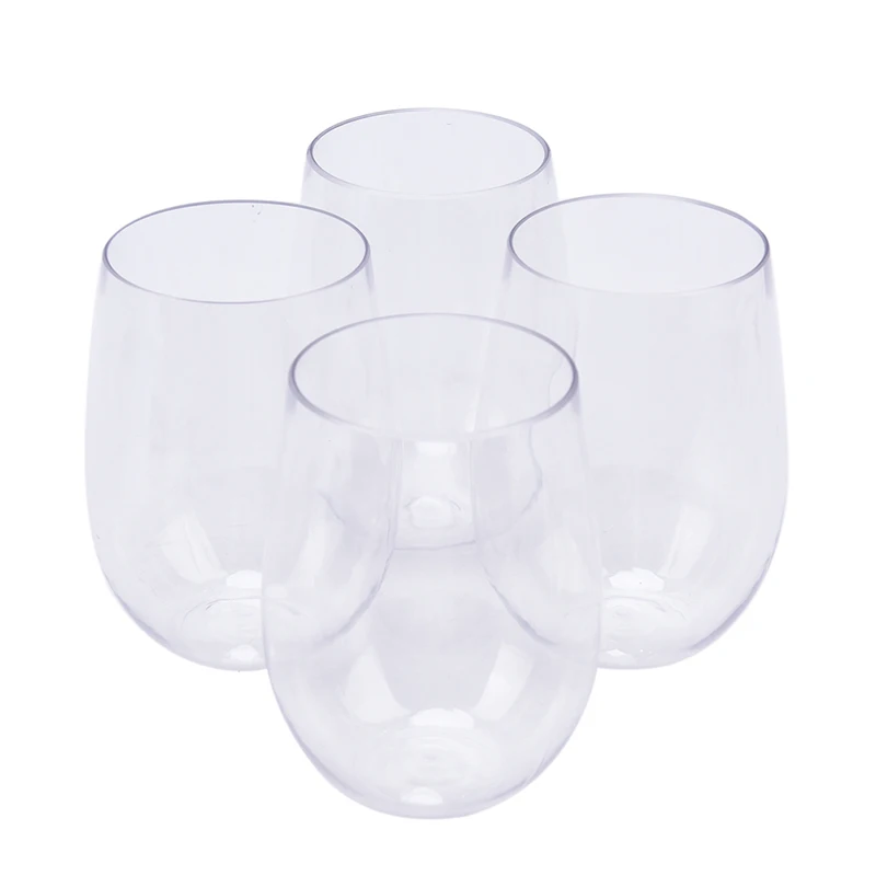 463ml Unbreakable Wine Glasses Shatterproof Plastic Glass Safe Reusable Transparent Fruit Juice Beer Cup Party Supplies - Image 2