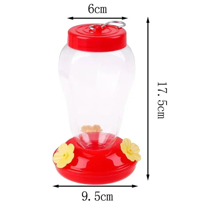 480ML Plastics Bird Water Feeder Bottle Clear Hanging Hummingbird Feeder For Garden Plastic Flower Iron Hook Pet Bird Supplies - Image 6