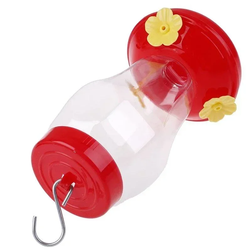 480ML Plastics Bird Water Feeder Bottle Clear Hanging Hummingbird Feeder For Garden Plastic Flower Iron Hook Pet Bird Supplies - Image 3
