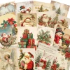 48pcs, Retro Christmas Postcard Set - with Stickers, Christmas/Anniversary Gifts, Collectibles, Suitable for Gift-Giving.