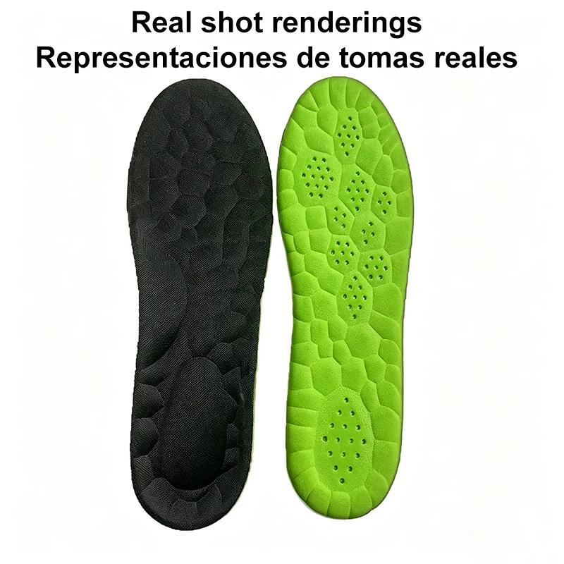 4D Sports Insoles Shoes PU Sole Soft Breathable Shock Absorption Cushion Heavy Duty Support Pain Relief Running Orthopedic Care - Image 6