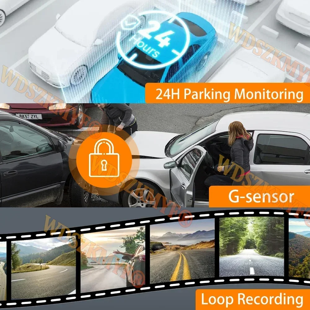 4K 1080P 4CH Car DVR 360° Car Dash Cam WIFI APP Video Recorder Front Left Right With Rear View Night Vision 4K Black Box - Image 6