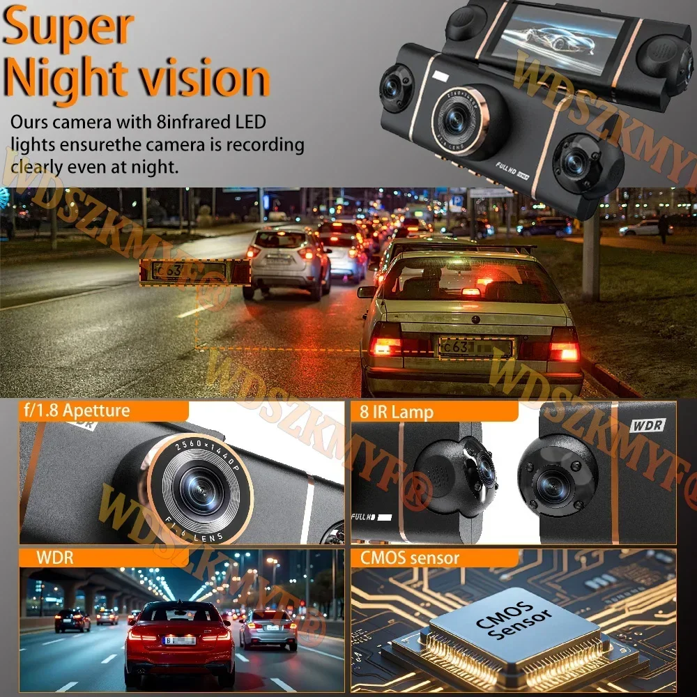 4K 1080P 4CH Car DVR 360° Car Dash Cam WIFI APP Video Recorder Front Left Right With Rear View Night Vision 4K Black Box - Image 5