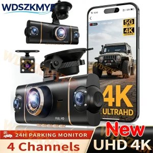 4K Quad Lens Car Camera WIFI Dashcam 360° Coverage Car DVR 24H Parking Monitor Starlight Night Vision Car Security Accessory