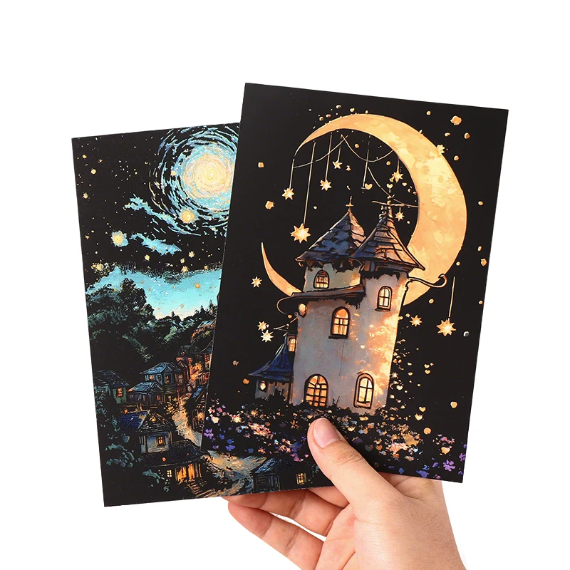 4PCS Glow in Dark Scratch Art Paper with Stylus Animals Cards Magic Painting Stress Relief Drawing Toy DIY Decor Kids Adult Gift - Image 4