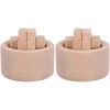 4Pcs Wood Grain Essential Oil Diffuser Set Natural Wooden Scent Spreader for Home Aromatherapy Waterless Air Freshener Bedroom