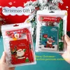 4pcs (Includes 1 Notebook+2 Pens+1 Keychain) Christmas Stationery Set,Notebook Neutral Pen Gift Pack Keychain Set,Christmas Gift