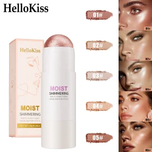 5 Colors Water Light High Gloss Stick Bronzer Shimmer Highlighter Blush Waterproof Face Contour Brighten Stereo Facial Makeup
