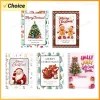 5 Pcs Christmas Gift Card Books Write-In Notes Festive Holiday Gift Booklet DIY Spiral-Bound Christmas Gift Card Book for Adults