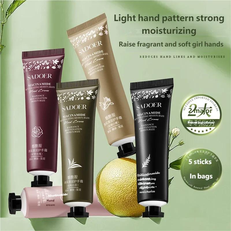 5-Piece Moisturizing Hand Cream Set with Hyaluronic Acid, Plant-Derived Squalane, and Niacinamide Moisturizing Lotion All Skin - Image 2