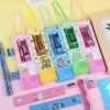 5 in 1 Cute cartoon Portable pencil Set Stationery set Children's Gift Pencil eraser sharpener ruler school supplies