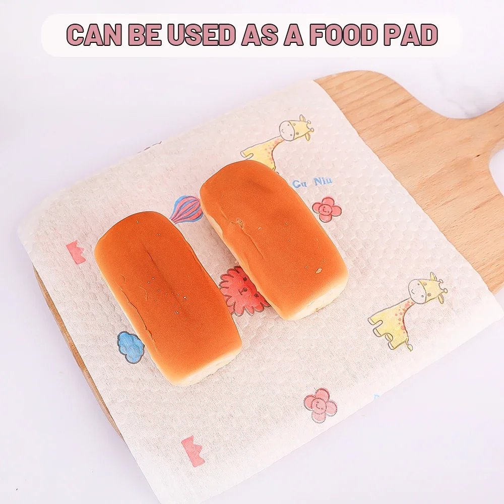 50-100 Sheets Rolls Paper Wipes Wet Dry Disposable Rags Multipurpose Non-woven Wipes Dishcloths Absorbent Baby Towels Cloths - Image 3