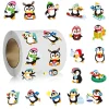 50-500pcs Penguin Animal Sticker Merry Christmas Stickers Christmas Theme Seal Labels For DIY Gift Baking Package Envelope