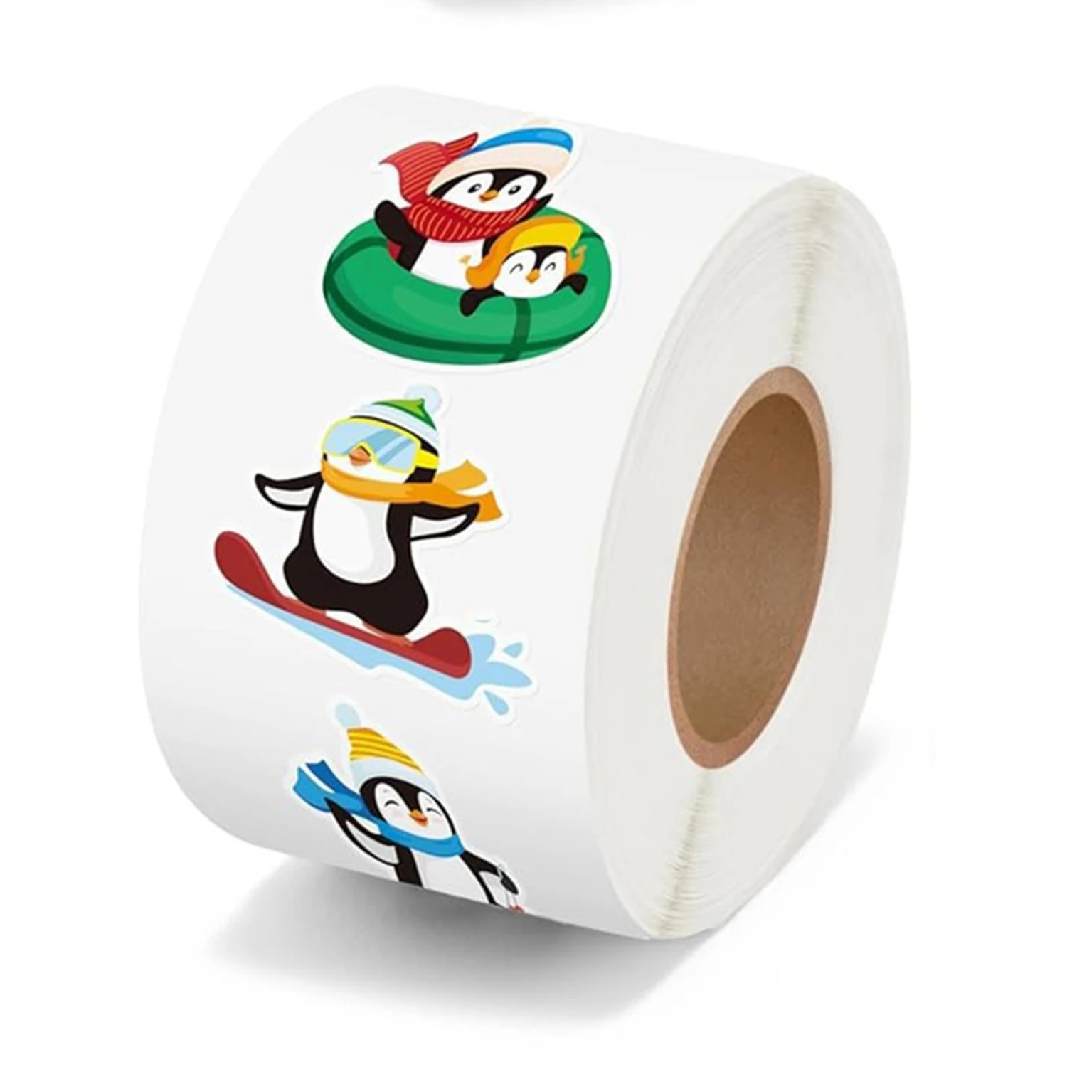 50-500pcs Penguin Animal Sticker Merry Christmas Stickers Christmas Theme Seal Labels For DIY Gift Baking Package Envelope - Image 3