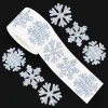 500pcsLaser Christmas Snowflake Stickers，Christmas Holiday Gift Decoration Stickers Waterproof Self-Adhesive Party Envelope Stic