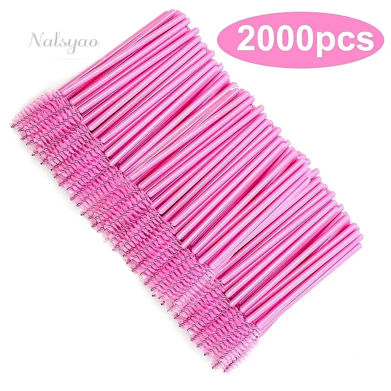50/1000/2000pcs Spoolie Brushes Mascara Wands Eyelash Brush Applicator Makeup Tools Eyebrow Lash Cleaning Disposable Spoolies - Image 2
