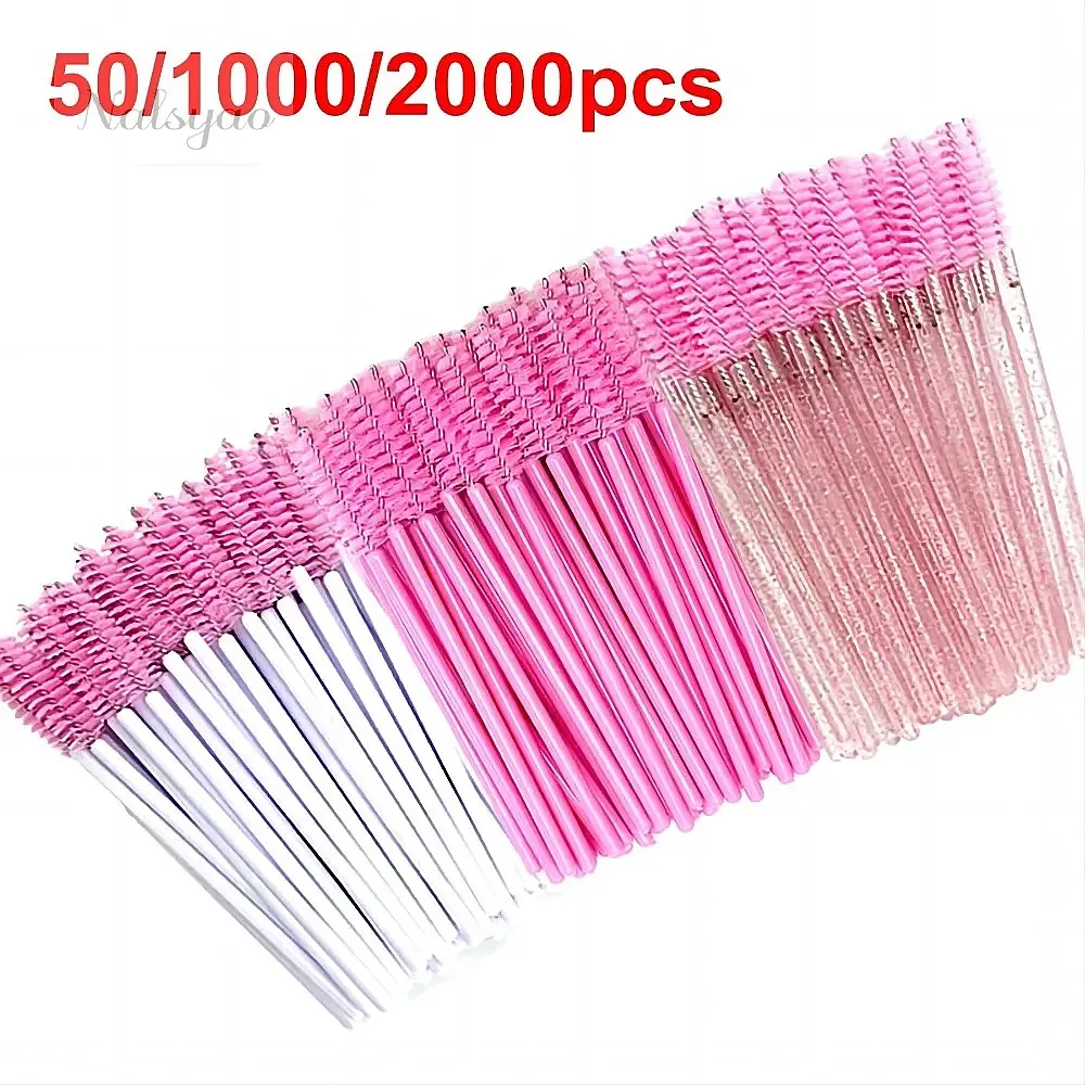 50/1000/2000pcs Spoolie Brushes Mascara Wands Eyelash Brush Applicator Makeup Tools Eyebrow Lash Cleaning Disposable Spoolies - Image 4