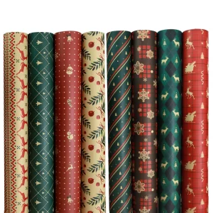 50*70cm Christmas Kfrat Wrapping Paper Wedding Green Decoration Gift Wrap Artware Kraft Packing Paper Vellum Paper Origami Paper