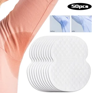 50Pcs Unisex Sweat Pads Summer Deodorants Underarm Anti Perspiration Sweat Pads Disposable Armpit Absorb Sweat Shield Pads.