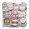 50pcs Christmas Stamps Graffiti Stickers for Envelope,DIY Crafts,Scrapbook, Self Adhesive Gift Sealing Sticker, Christmas Decor