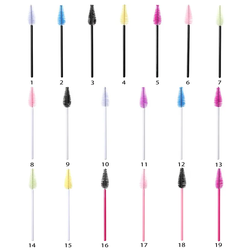 50pcs Eyelash Eyebrow Brush Water Drop Shape Nylon Material Lashes Makeup Brushes Eyelash Extension Beauty Tools Mascara Wand - Image 6
