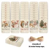 50pcs Vintage Christmas Gift Tags-Cute Animal Theme,Hanging Label Cards For Writing