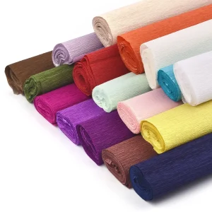 50x250cm Colored Crepe Paper Roll Origami Crinkled Crepe Paper Craft DIY Bouquet Christmas Decoration Gift Wrapping Paper Craft