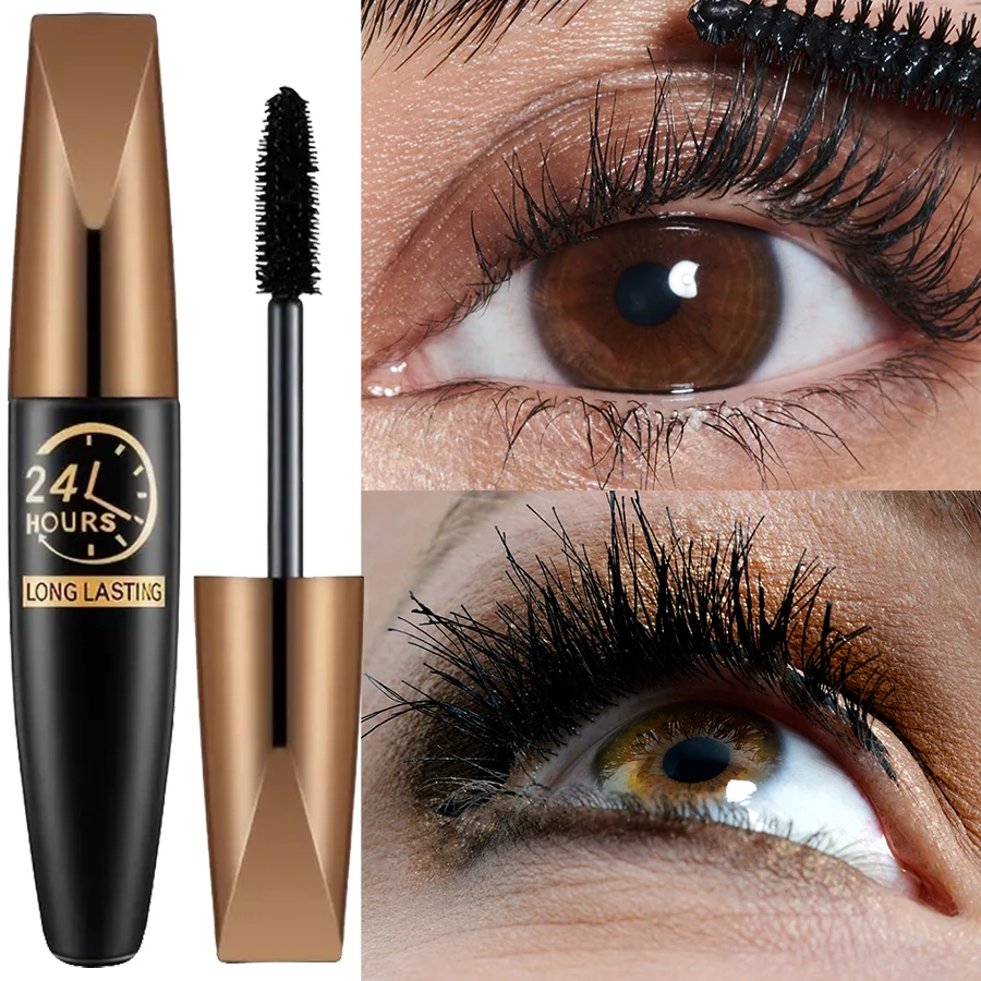 5D Eye Black Mascara Waterproof Lengthens Eyelashes Extension Silk Fiber Mascare Eye Makeup for Women Cosmetic Korean Make up - Image 4