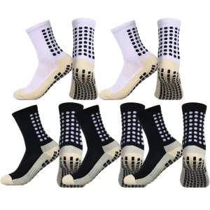 5Pairs Football Socks Men Women Grip Socks Soccer Basketball Baseball Skateboard Rugby Tennis Exercise Athletic Socks