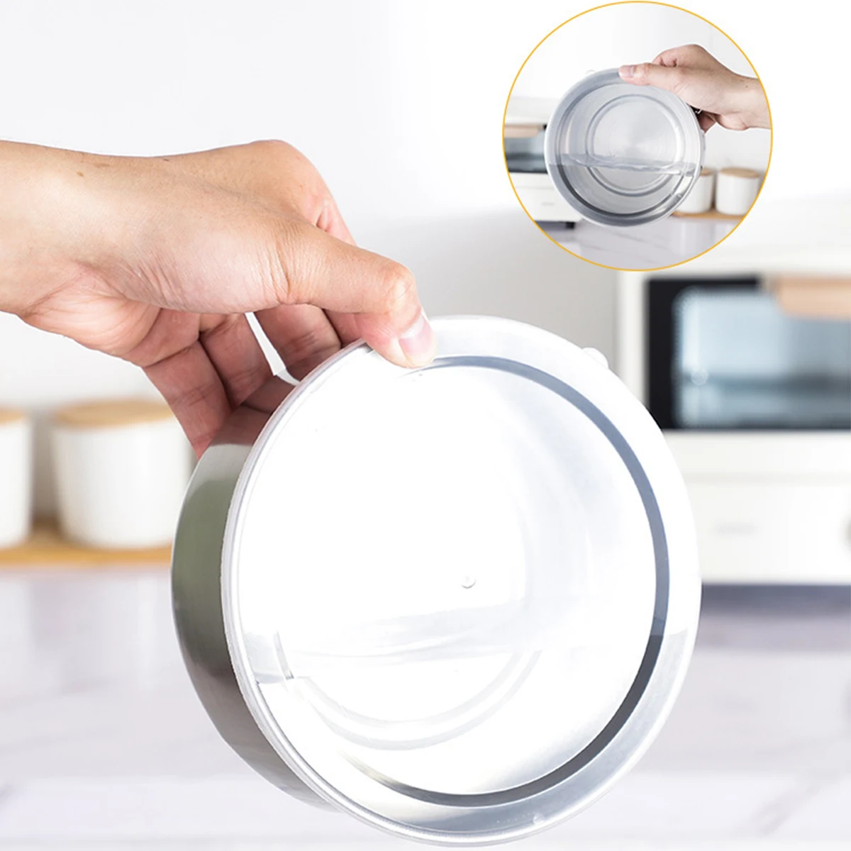 5Pcs Mixing Bowls with Lids Stainless Steel Reusable Snack Container Food Bowl Set Stackable Cooking Bowls For Kitchen School - Image 5