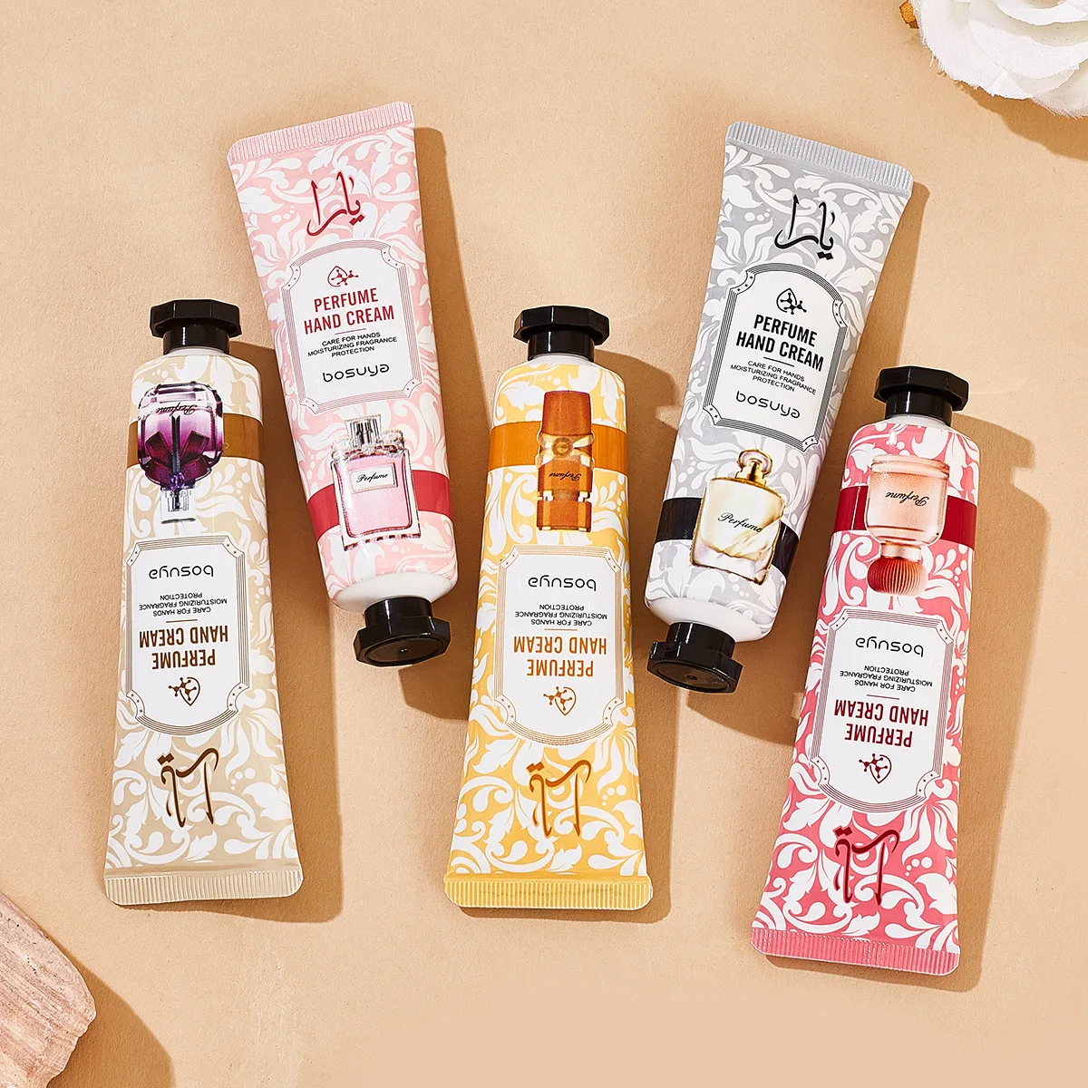 5Pcs/set Plant Fragrance Hand Cream Sets Moisturizing Repair Anti Dry Sets Nourishing Hand Skincare Lotion Sets Christmas Gift - Image 3