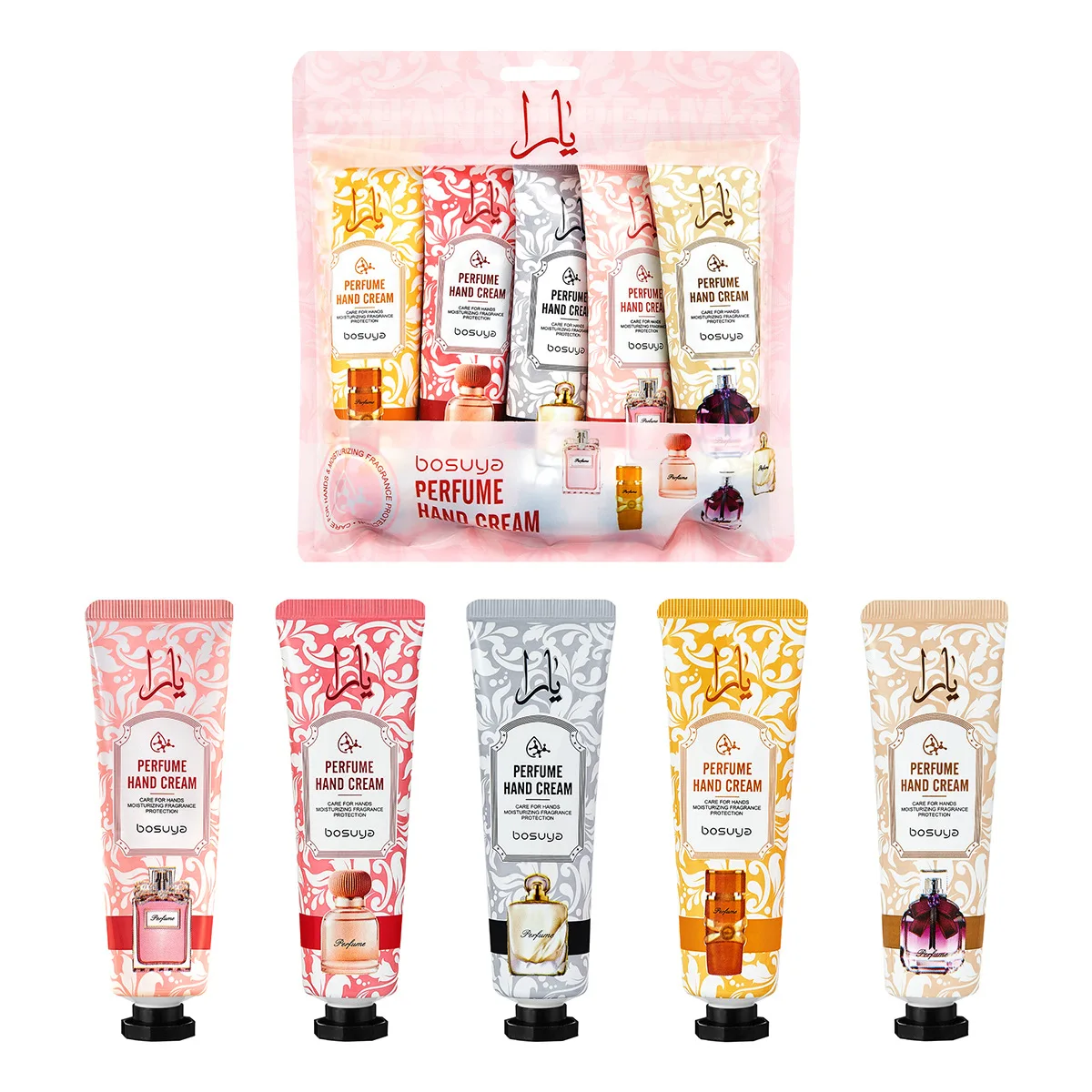 5Pcs/set Plant Fragrance Hand Cream Sets Moisturizing Repair Anti Dry Sets Nourishing Hand Skincare Lotion Sets Christmas Gift - Image 5