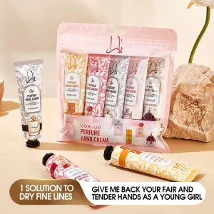 5Pcs/set Plant Fragrance Hand Cream Sets Moisturizing Repair Anti Dry Sets Nourishing Hand Skincare Lotion Sets Christmas Gift
