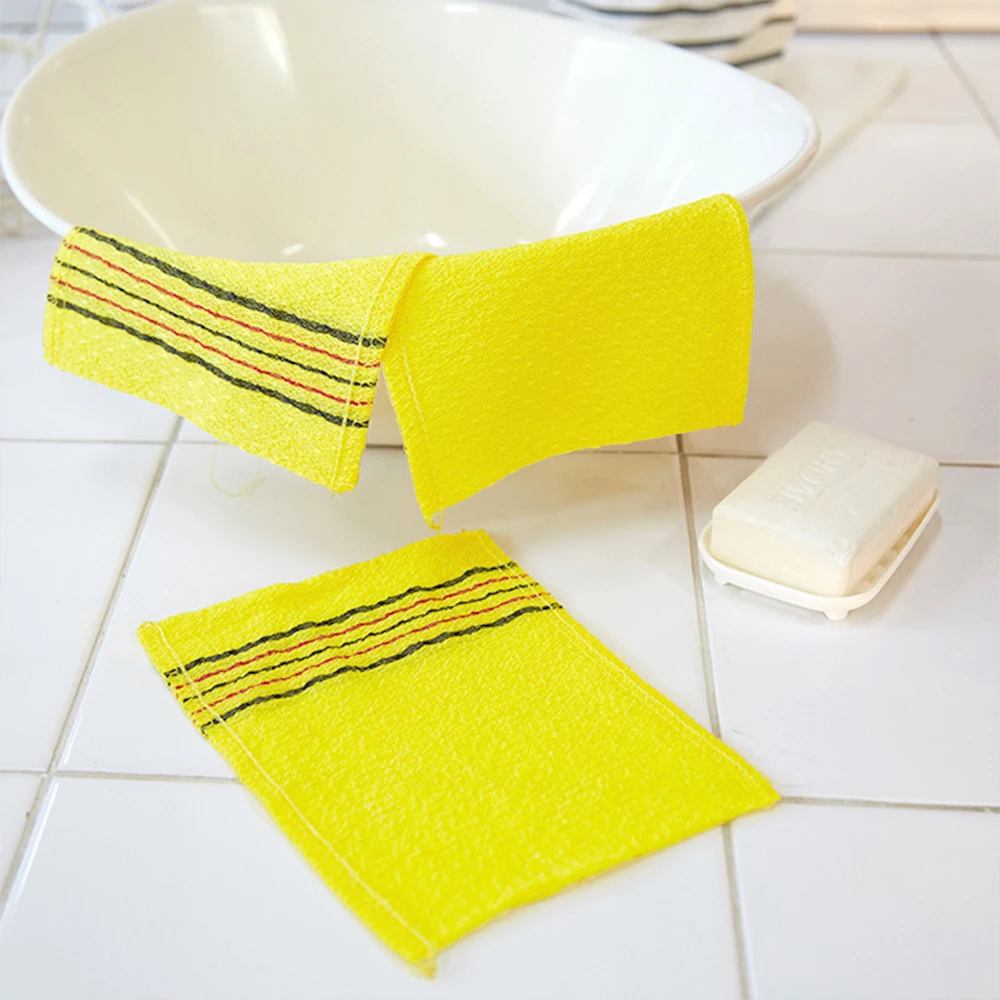 5pcs Exfoliating Bath Body Washcloth Shower Wash Cloths Dead Skin Clean Wash Towel Tool Green bathroom serviette de plage - Image 3