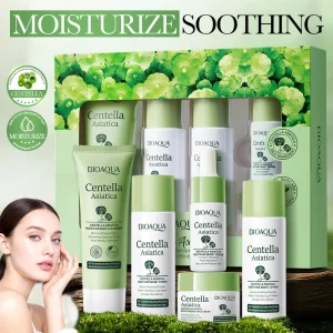 5pcs/set BIOAQUA Centella Asiatica Skin Care Sets Moisturizing Facial Cleanser Face Cream Serum Anti-Aging Facial Skin Care Kit