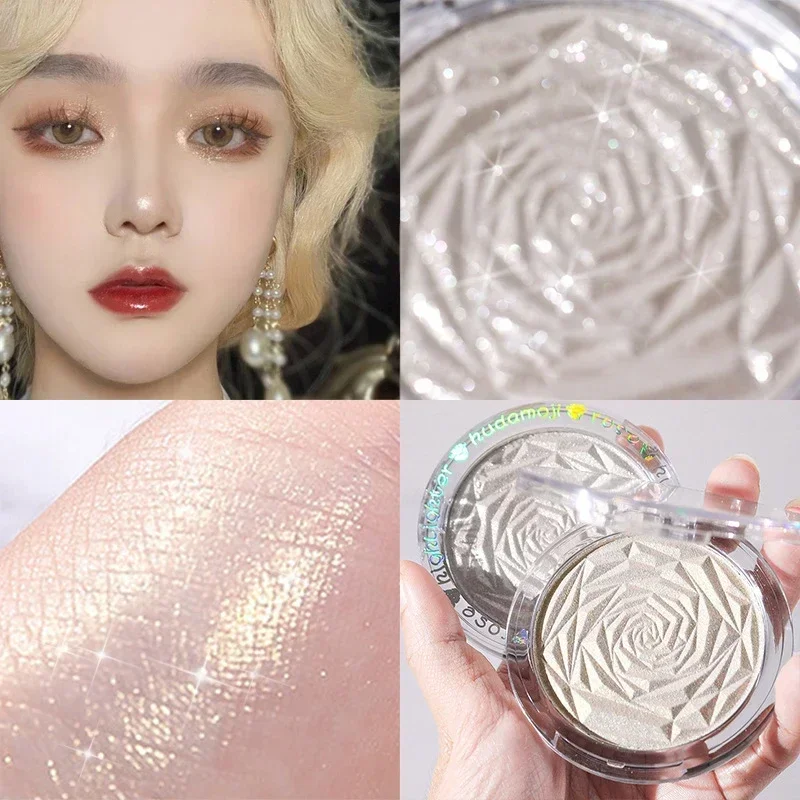 6 Colors Diamond Highlighter Powder Palette Glitter Face Contour Brighten Makeup Shimmer Ultra-concentrated Illuminate Cosmetic - Image 3