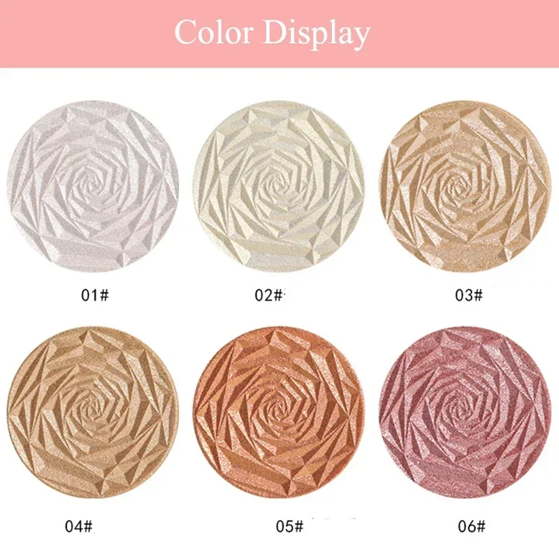 6 Colors Diamond Highlighter Powder Palette Glitter Face Contour Brighten Makeup Shimmer Ultra-concentrated Illuminate Cosmetic - Image 6
