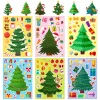 6 Sheets/Set Christmas Tree Stickers Kids Handmade DIY Puzzle Sticker Make a Xmas Tree Stickers Gift Decoration Decal