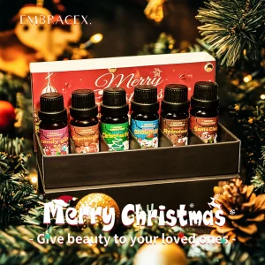 6PC/1PC 10ML Merry Christmas Fragrance Oils Long-Lasting Fragrance Christmas Candle Gifts Box Christmas Crafts DIY Humidifier